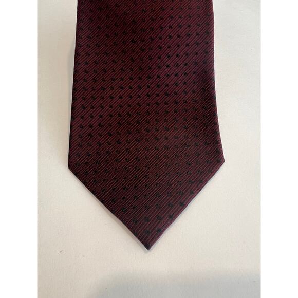 Hickey Freeman Made in England Men’s Silk Neck Tie Red & Black SG - Picture 2 of 10